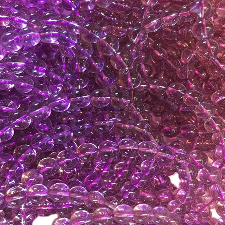 Braccialetto del braccialetto del braccialetto del braccialetto del braccialetto di ametista multi-turno di pietra naturale per le donne 36