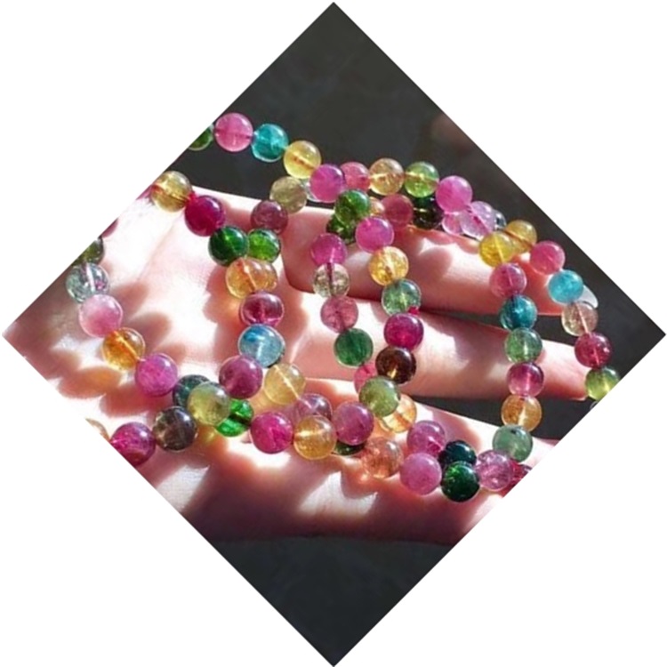 Reglabl trese kòd Tourmaline Chaplèt Braslè Pyè presye Yoga pwaye braslè Bijou 41