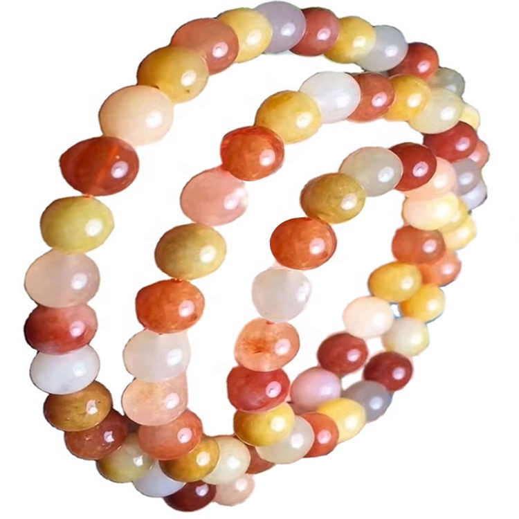 Perle rotonde di giada di seta dorata fanno dei gioielli del braccialetto di seta dorata della giada liscia liscia liscia perline dell'oro perline di giada dell'oro Fornitura all'ingrosso 15 pollici 30