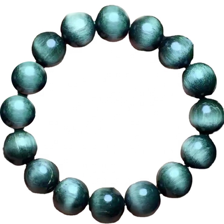 Hornblenda Amphibole Branelli rotondi Bracciali gioielli Gemstone naturale perline 23