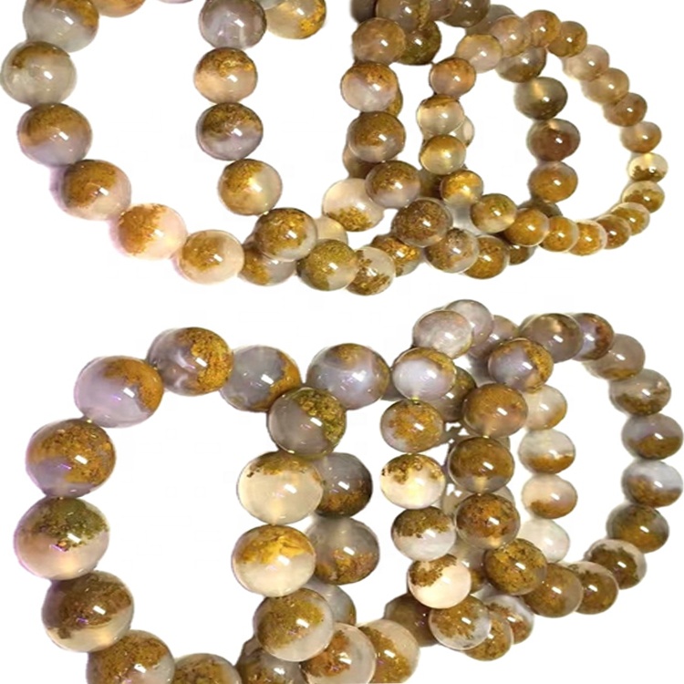 Agata Braccialetto rotondo perline Bracciale in cristallo Bracciale in cristallo Braccialetto Guarigione Cristalli e pietre Braccialetto di cristallo 28