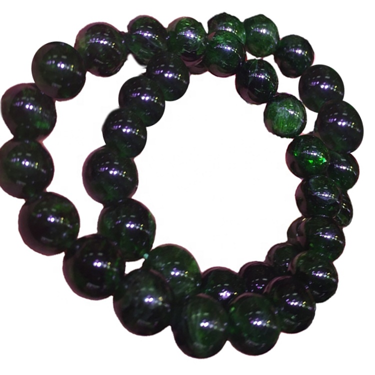 Gemstone diopside cruth cruinn nádúrtha scaoilte tóir le haghaidh jewelry a dhéanamh 32