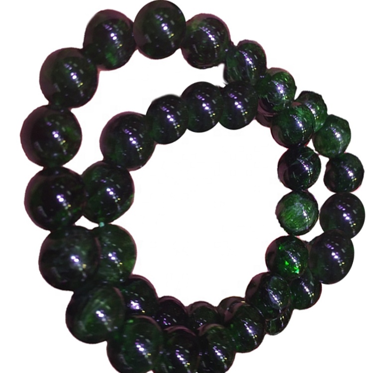 Gemstone diopside cruth cruinn nádúrtha scaoilte tóir le haghaidh jewelry a dhéanamh 34