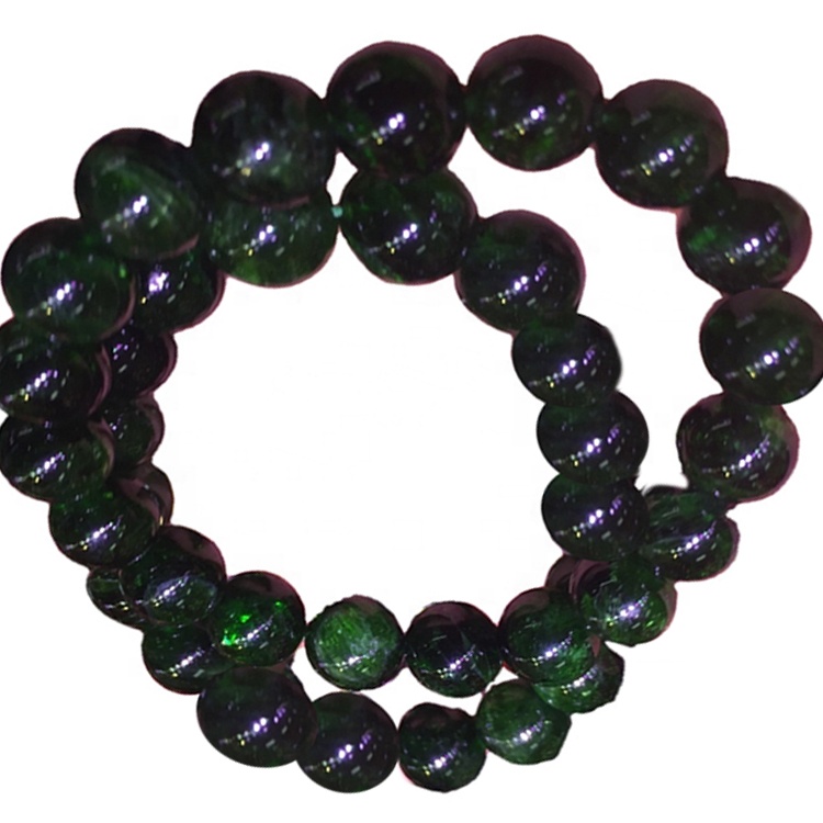 Gemstone diopside cruth cruinn nádúrtha scaoilte tóir le haghaidh jewelry a dhéanamh 38
