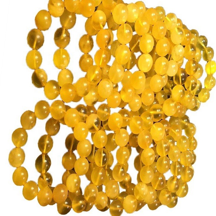 Beeswax sáp ong đẹp tự nhiên PIXIU PI YAO FORTUNE Hạt vòng tay có thể kéo căng Phong thủy trang sức 30