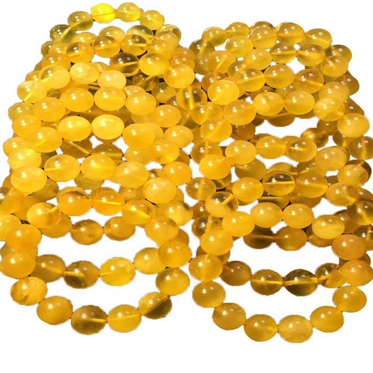 Beeswax sáp ong đẹp tự nhiên PIXIU PI YAO FORTUNE Hạt vòng tay có thể kéo căng Phong thủy trang sức 32