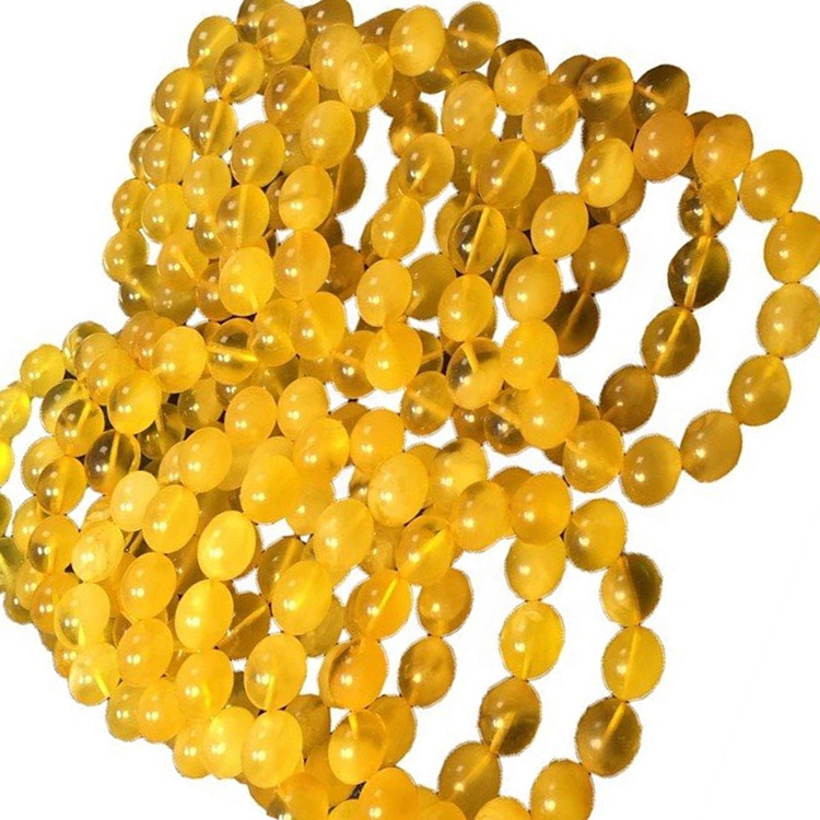 Beeswax sáp ong đẹp tự nhiên PIXIU PI YAO FORTUNE Hạt vòng tay có thể kéo căng Phong thủy trang sức 36