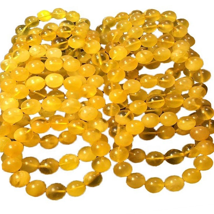 Beeswax sáp ong đẹp tự nhiên PIXIU PI YAO FORTUNE Hạt vòng tay có thể kéo căng Phong thủy trang sức 38