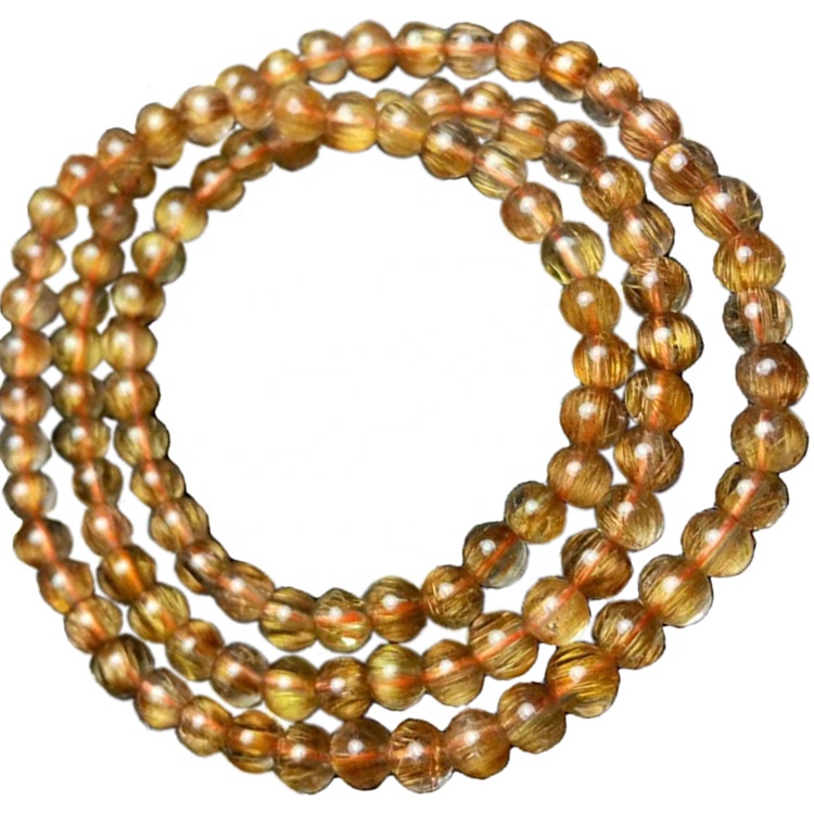 Bracciale con perline di quarzo rutilato ORO Quarzo rutilato oro brasiliano 29