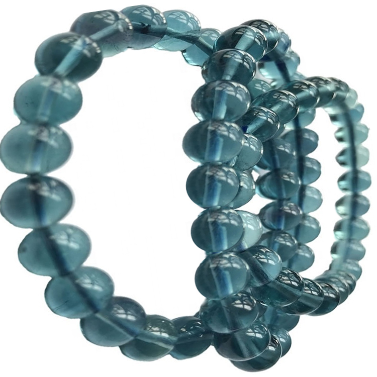 Braccialetti in rilievo di fluorite fatti a mano della pietra fluorita braccialetti 32