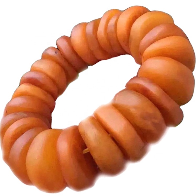 Old Amber kasar untuk memotong perhiasan gelang batu permata amber unisex 34