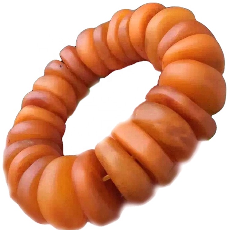 Old Amber kasar untuk memotong perhiasan gelang batu permata amber unisex 38
