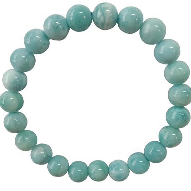 Trang sức vòng tay màu xanh tự nhiên cho phụ nữ căng tròn hạt đá quý vòng đeo tay thời trang 32