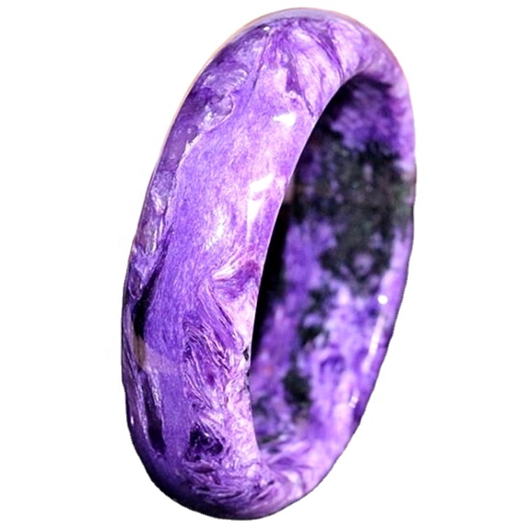 56-60mm Corte redondo Charoite Brazalete de piedras preciosas raras Hacer al por mayor 39
