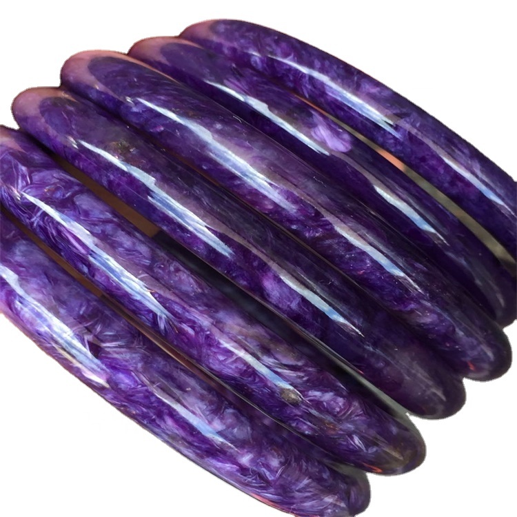 Բնական Darrk Purple Charoite Banglesoul Stonestrong Physgymotional HealingRelieves Stresslarge Charoite 31