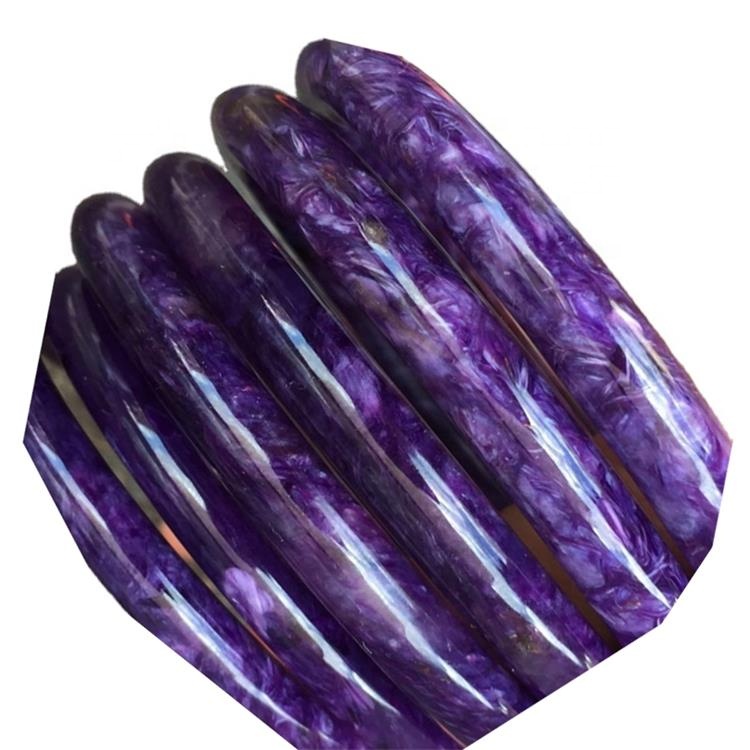 Բնական Darrk Purple Charoite Banglesoul Stonestrong Physgymotional HealingRelieves Stresslarge Charoite 39