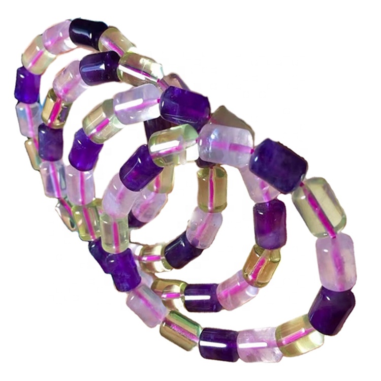 ഉയർന്ന നിലവാരമുള്ള അമേത്തിസ്റ്റ് സിട്രീൻ റോസ് ക്വാർട്സ് ബ്രേസ്ലെസ് ബ്രേസ്ലെസ് ഹെയ്ഡ് ബ്രേസ്ലെറ്റ് 38