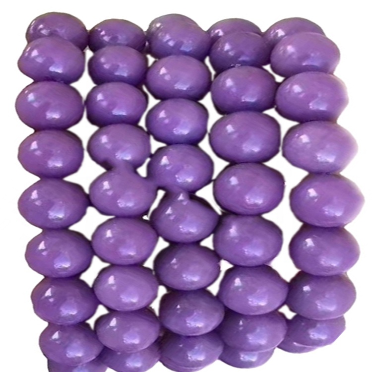 Flutt frá USA Purple Phosphosiderite Armbönd Natural Round Perlur Stretch Armband 32