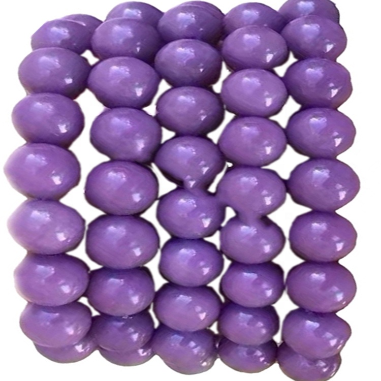 Flutt frá USA Purple Phosphosiderite Armbönd Natural Round Perlur Stretch Armband 36