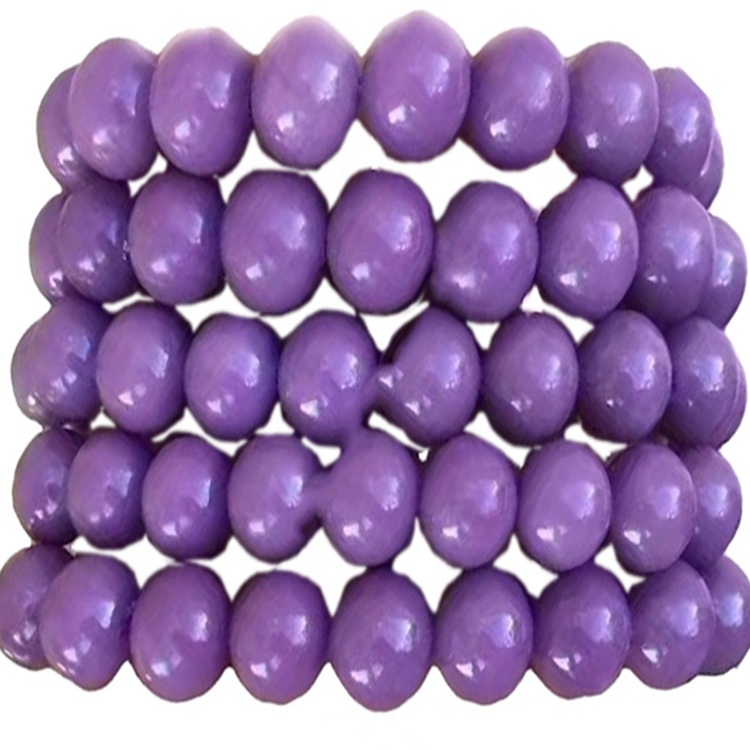 Flutt frá USA Purple Phosphosiderite Armbönd Natural Round Perlur Stretch Armband 38