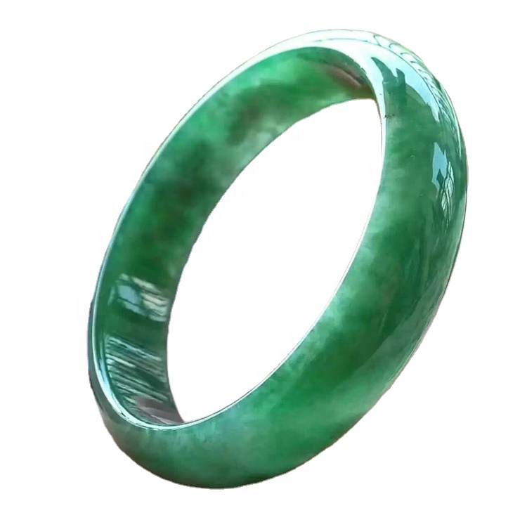 China Lieferant Großhandel Smaragd Edelstein Bangle100% Hohe Qualität Natürliche Grün Jade Armbänder Dame Reine Smaragd Trockene Jadeeite CH 35