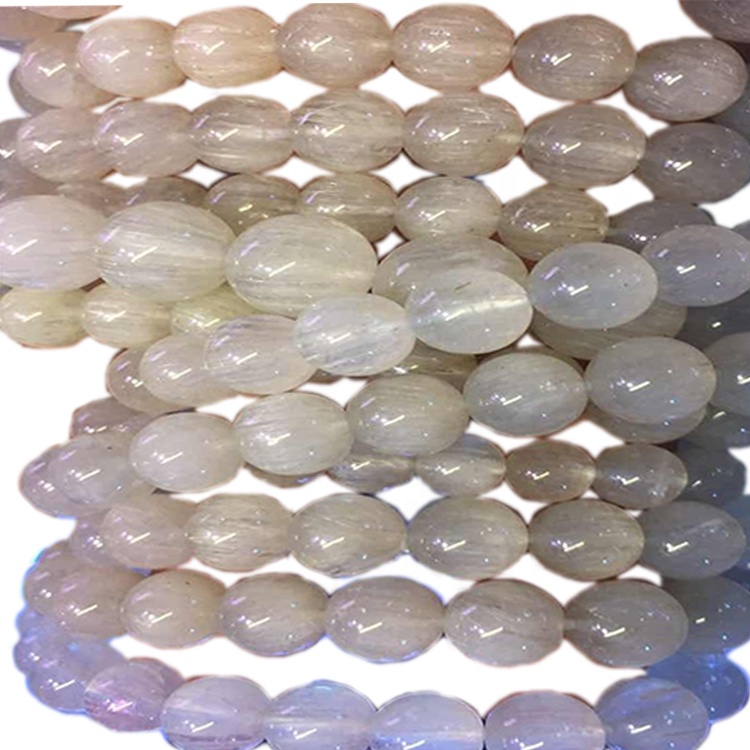 PRODOTTO MIGLIORE VENDENTE PRODOTTO NATURATO Bianco Rutilato Quartz Bracciale rotondo perline 37