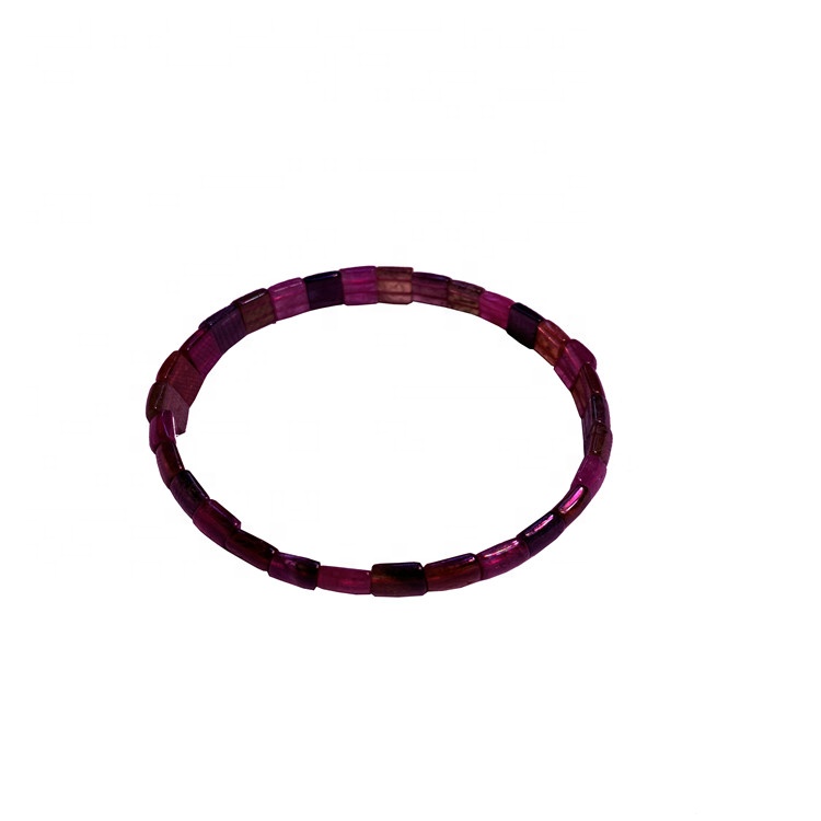 Wholesale facetado natural colorido tourmalina piedras preciosas pulseras con cuentas 34