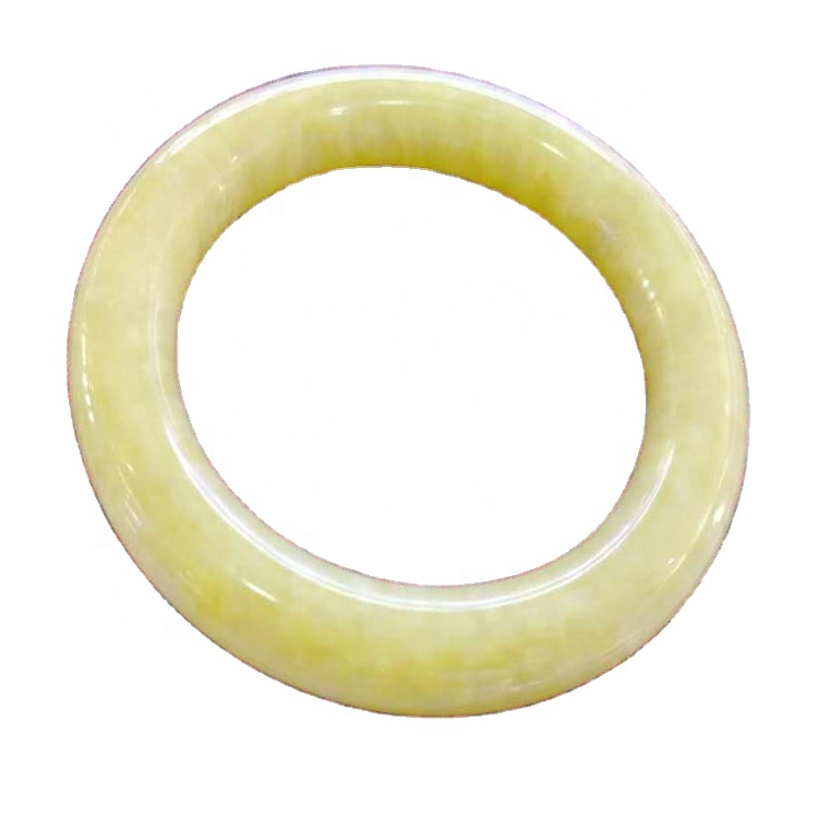 Amarillo Smithsonita Brazalete Hacer al por mayor Calcita natural Smithsonite Crystal Gemstone Bangle Todo el brazalete de melocotón amarillo Huanglong 29