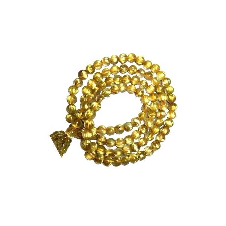 Natuurlike en hoë kwaliteit goue gerutileerde kwarts edelsteen ketting 32