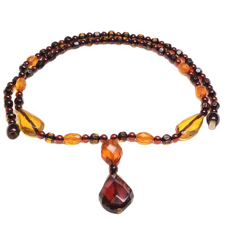 Wholesale Natirèl Amber Dantisyon kolye 38