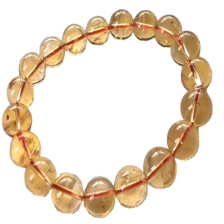 Đá cô dâu mặc tự nhiên Citrine Geodes Hạt để bán Giá vòng tay 30