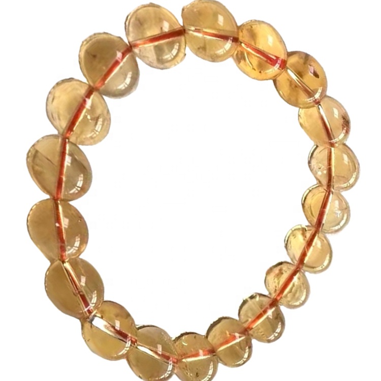 Đá cô dâu mặc tự nhiên Citrine Geodes Hạt để bán Giá vòng tay 36