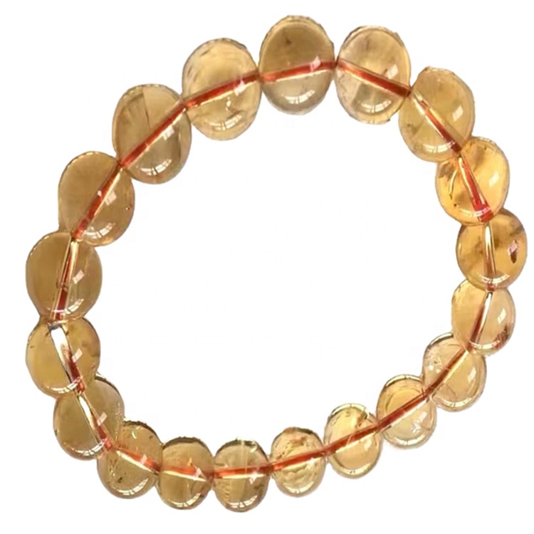 Đá cô dâu mặc tự nhiên Citrine Geodes Hạt để bán Giá vòng tay 38