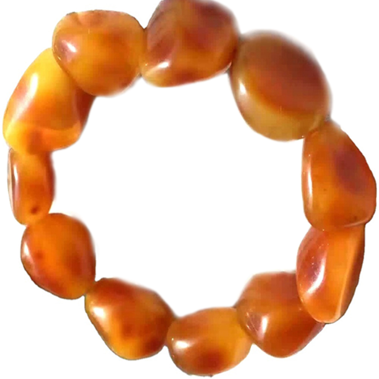 Pepite di ambra con superficie di colore arancione, perline, braccialetti, gioielli 30