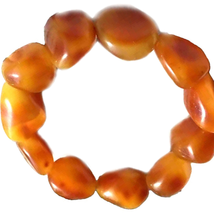 Pepite di ambra con superficie di colore arancione, perline, braccialetti, gioielli 38