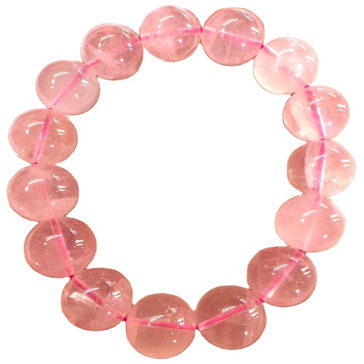 Porcellana 12mm Natural Madagascar al quarzo rosa al quarzo perline di pietra allentata per Braccialetto per perline 23