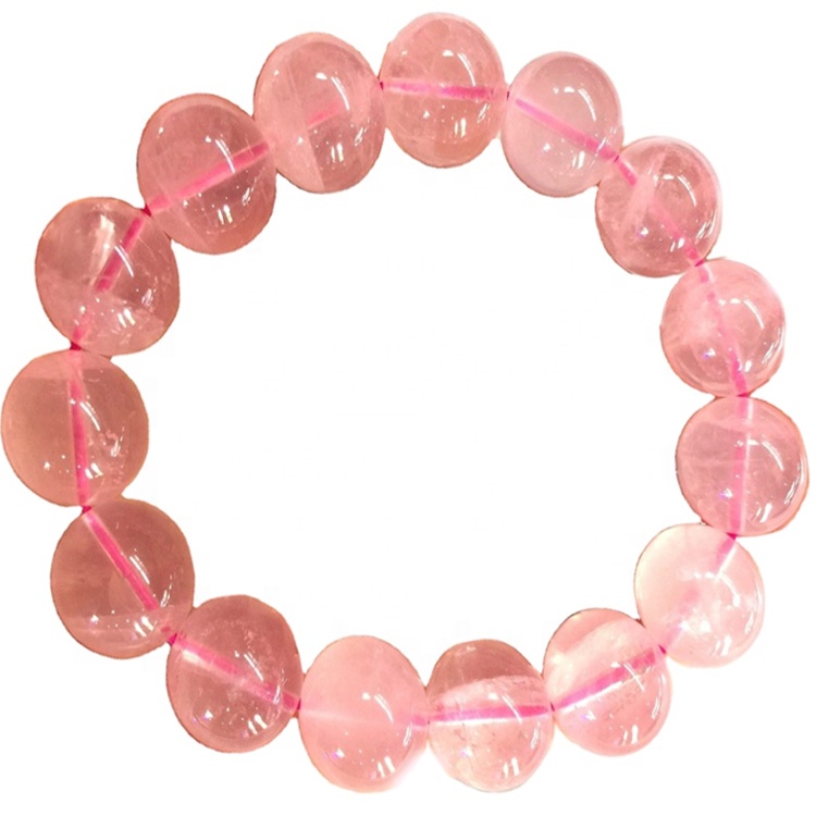 Porcellana 12mm Natural Madagascar al quarzo rosa al quarzo perline di pietra allentata per Braccialetto per perline 25