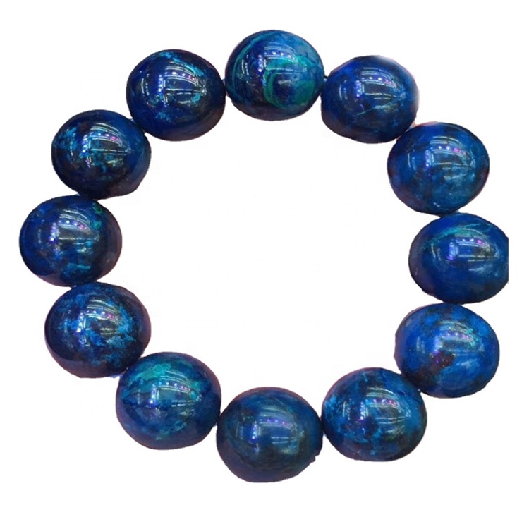 Chrysocolla Stone Beads Еластична гривна Gemstone Beads Stretch гривна Chtysocolla 30