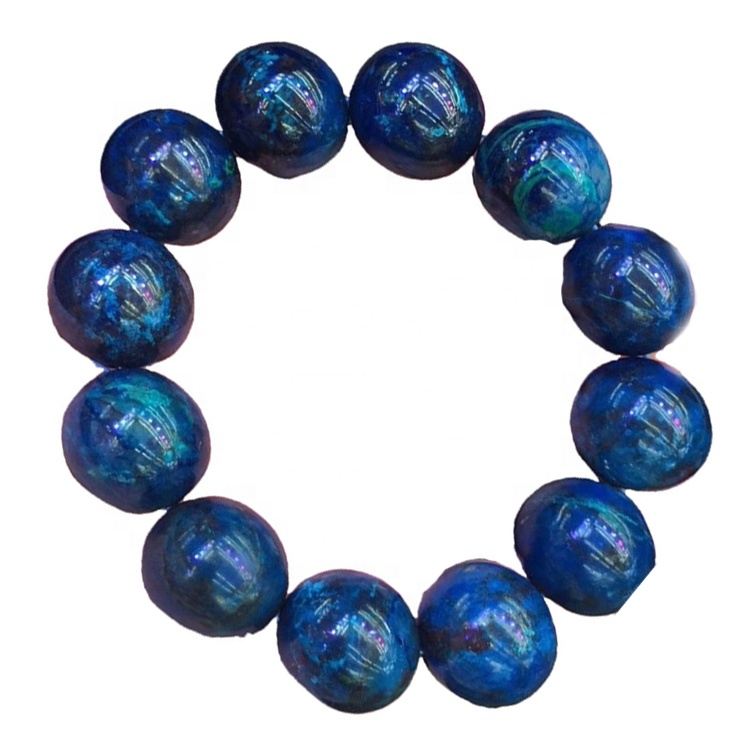 Chrysocolla Stone Beads Еластична гривна Gemstone Beads Stretch гривна Chtysocolla 32