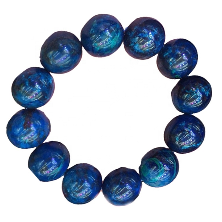 Chrysocolla Stone Beads Еластична гривна Gemstone Beads Stretch гривна Chtysocolla 36