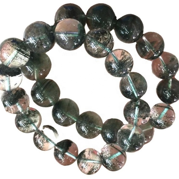 Manik-manik buatan tangan Green hantu Phantom Quartz kristal gelang gelang 33