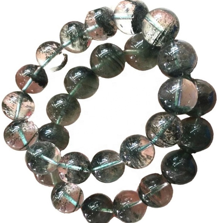 Manik-manik buatan tangan Green hantu Phantom Quartz kristal gelang gelang 39