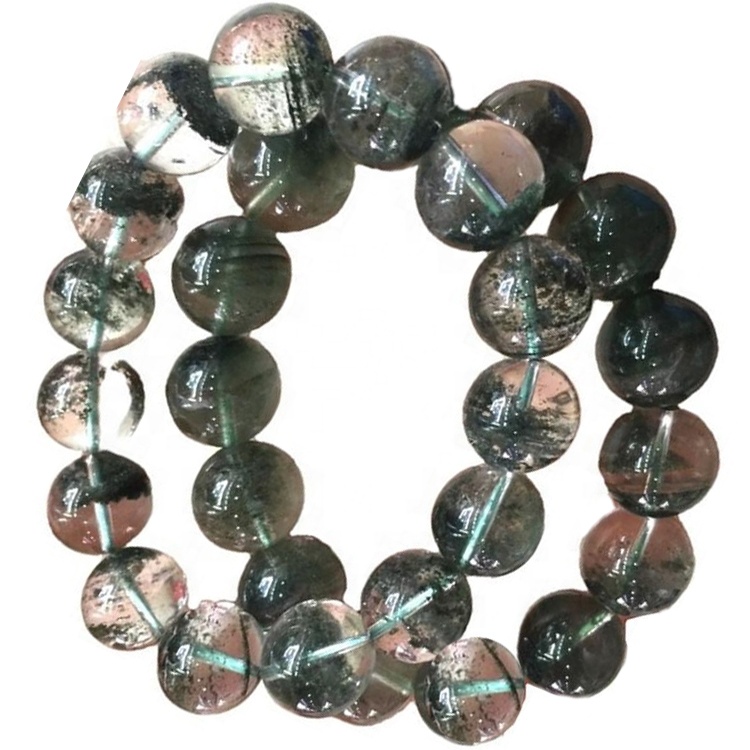 Manik-manik buatan tangan Green hantu Phantom Quartz kristal gelang gelang 37