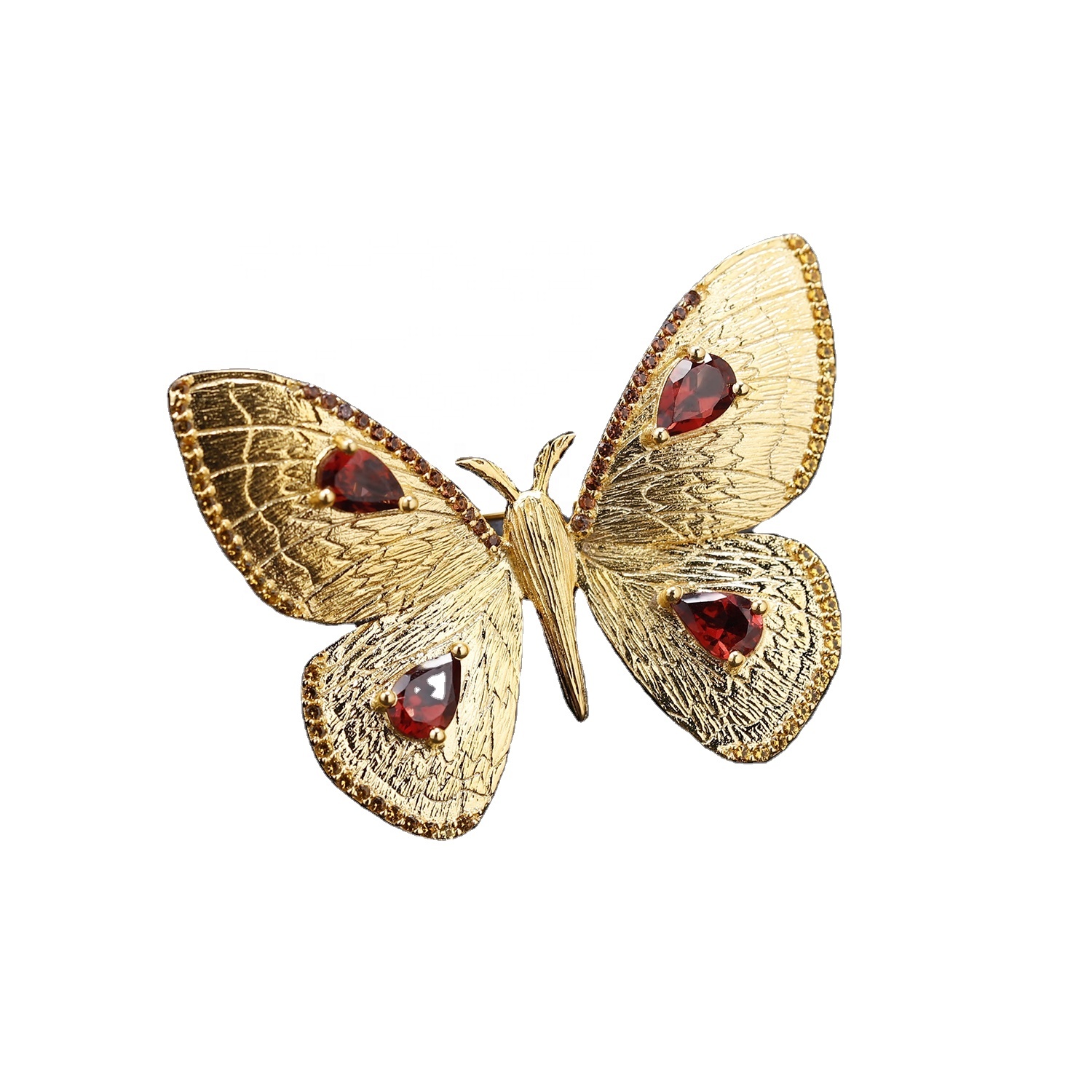 Hình dạng bướm 18K Vàng Trang sức Mặt dây chuyền Vòng cổ 925 Sterling Bạc 13