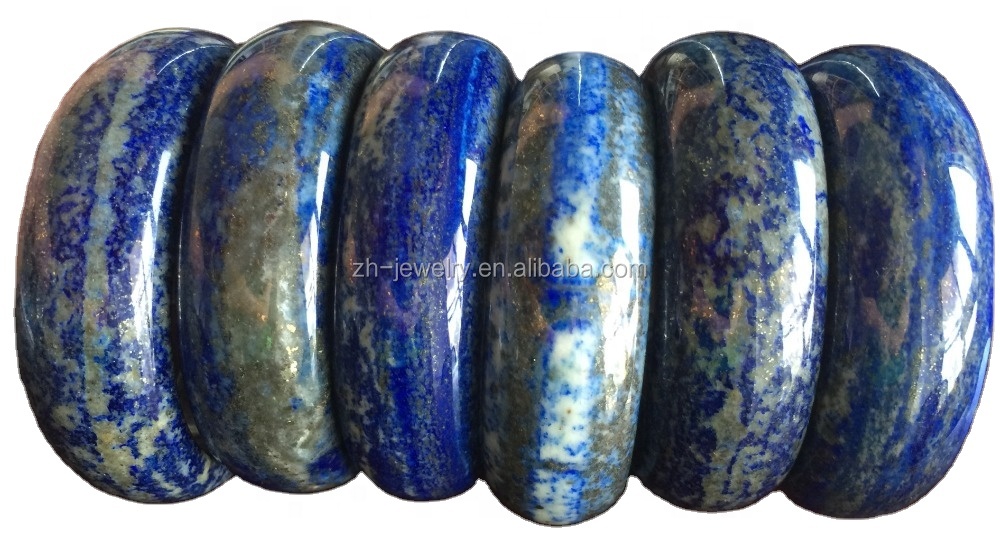 Lapis Lazuli Brazalete Redondo Joyería Natural Pulsera Femenina Regalo 39