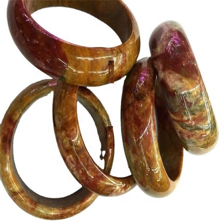 Berkualiti tinggi Agate Agate Bangle Bangle Kuantiti untuk Membuat Gemstone Semulajadi Wanita Hadiah 33