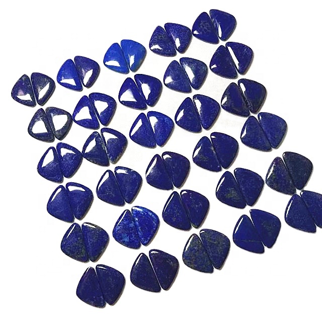 Natural Lapis Lazuli par Cabochon Lapis Fancy Shape Lapis Lazuli Designer Pair Gemstone fyrir skartgripa 38