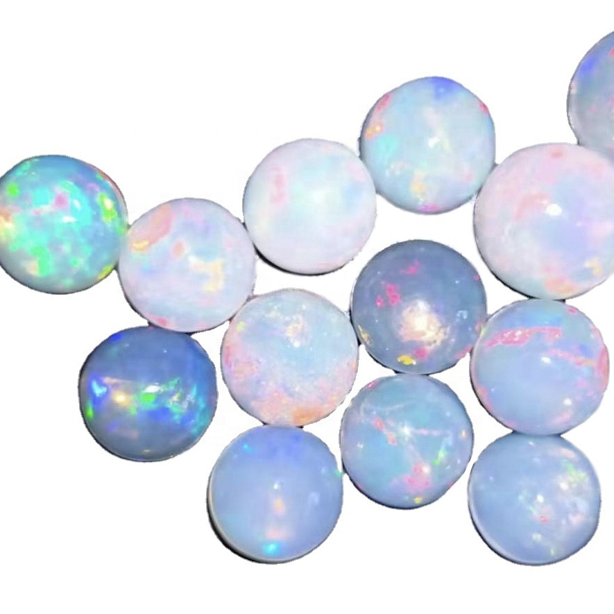 ਏਏਏਏ ਕੁਆਲਿਟੀ ਕੁਦਰਤੀ ਇਥੋਪੀਅਨ ਓਪਲ ਗੋਲ ਸ਼ਕਲ ਕੈਚਨ ਥੋਕ ਲਾਟ 43