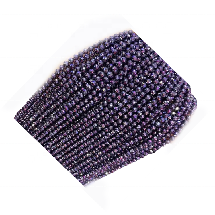 Rhodolite Granát korálky Granátové korálky Rhodolite Grander Faceted Beads 37