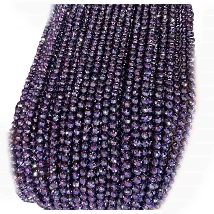 Rhodolite Granát korálky Granátové korálky Rhodolite Grander Faceted Beads 35